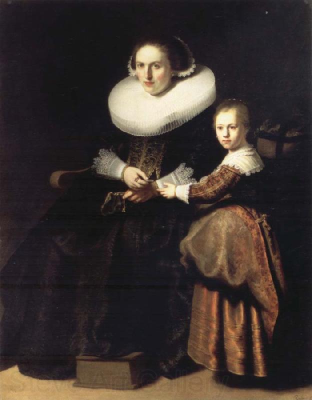 REMBRANDT Harmenszoon van Rijn Susana van Collen,Wife of Jean Pellicorne,and Her daughter Eva